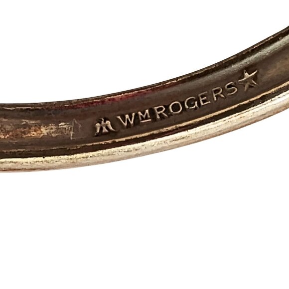 Vintage 70s Silver Plated Fork Wrap Bracelet & Abalone Shell Earrings Set Women - Picture 8 of 10